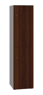 DOMINIT 42 úložná skříň 2-boxová, 1817x450x400 mm, korpus šedý, dvířka ořech královský